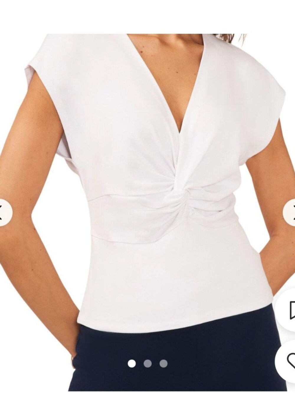 Halogen White Twist Knit Shirt